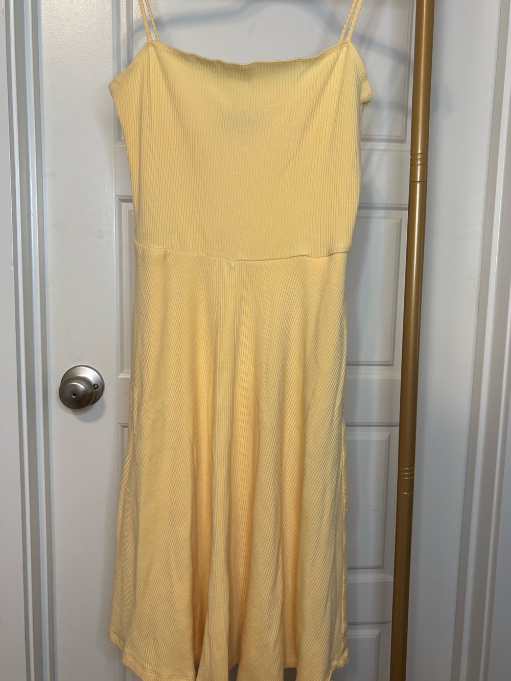 EUC Reformation Ribbed Knit Dress in Buttercup Yellow • Size L